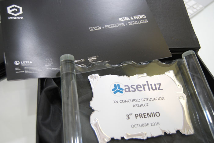 INSTORE OBTIENE EL III PREMIO DE ROTULACIÓN ASERLUZ 2016 INSTORE OBTIENE EL III PREMIO DE ROTULACIÓN ASERLUZ 2016
