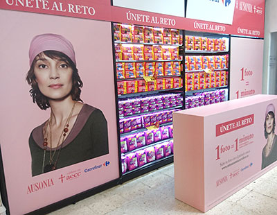 mobiliario stand personalizado Reto Ausonia Carrefour mobiliario stand personalizado Reto Ausonia Carrefour