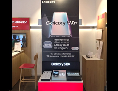 Implantacion de campaña Samsung Galaxy S10+ para tiendas Vodafone