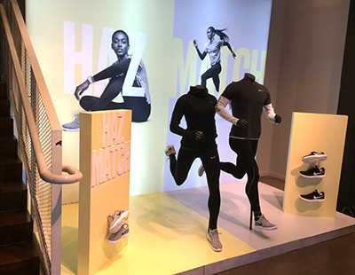Producci贸n de escaparates para Nike Producci贸n de escaparates para Nike